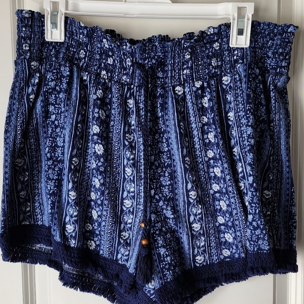 No Boundaries Floral Elastic Waist Shorts Size 3X